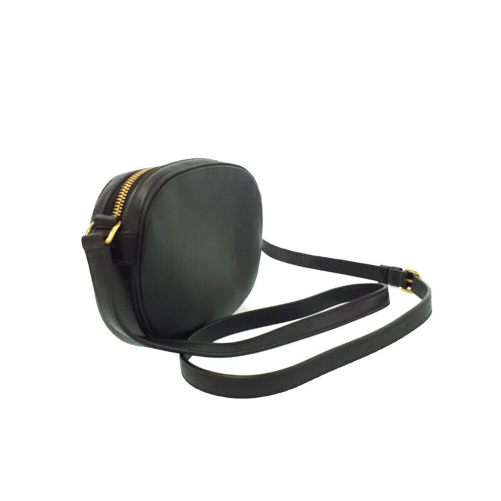 Celine Leather Charm Camera Bag Black
